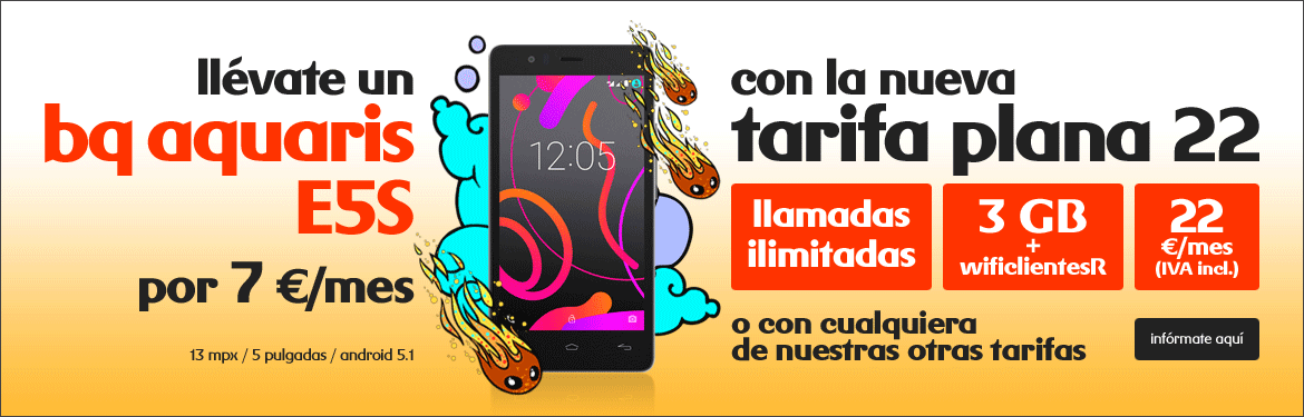 bq aquaris e5s por 7€